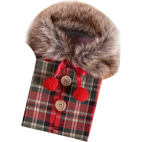 New Christmas Decorations European And American Wine Bottle Sets Butterfly Knot Linen Wine Bottle Sets Festival Decorative Props