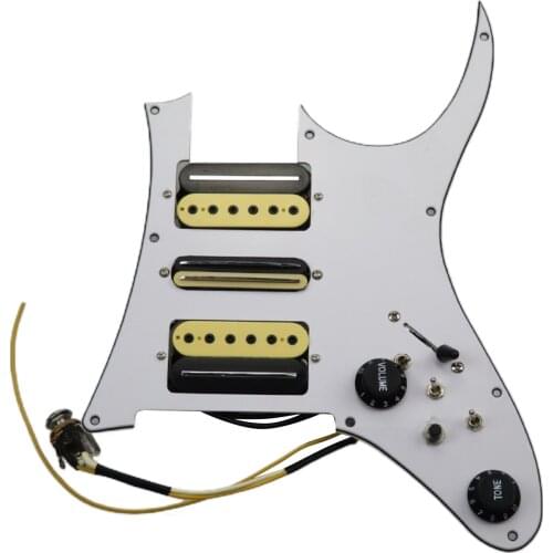 Prewired Pickguard Guitar Pickups Humbucker Pickups Alnico 5 HSH 4C Wiring Harness Push-pull single cut Set For IBAZ RG Series