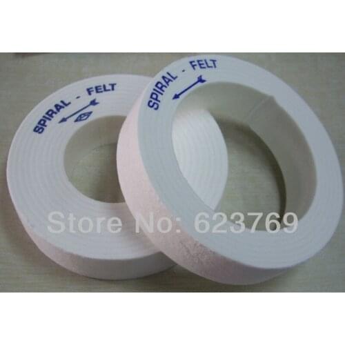 RZZ Spiral Felt Wheel Wool Polish Disc Replacement for Glass Beveling Machine Free Ship
