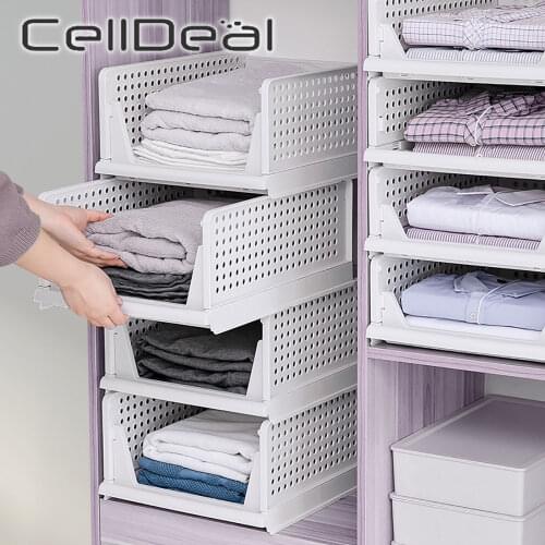 1 Pc Home drawer wardrobe organizer rack Closet Clothing Organizer Storage Multilayer cabinet clothes Shelf Rack Box Layered Box