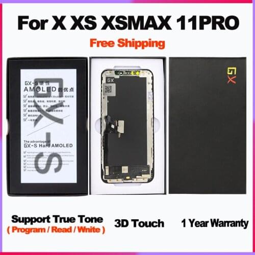 GX HK Pantalla OLED Incell LCD Display For iPhone X XS LCD Display Touch Screen Digitizer Assembly For iPhone X 12 Pro XSMax XR