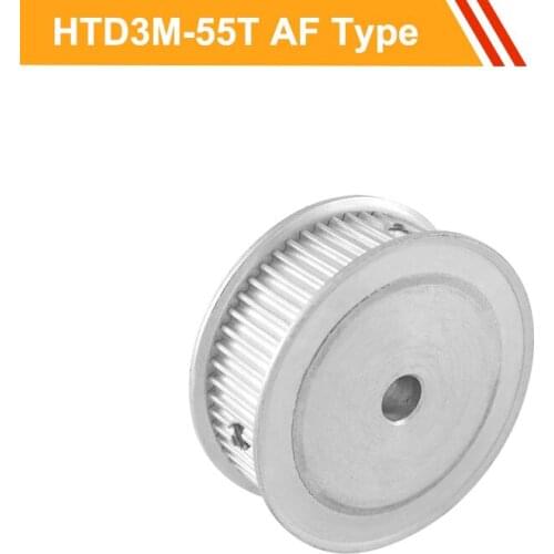 3M 55T Transmission Belt Pulley HTD3M Type Timing Pulley 11mm/16mm Belt Width 8/10/12/14/15/17/19/20mm Bore Toothed Pulley Wheel