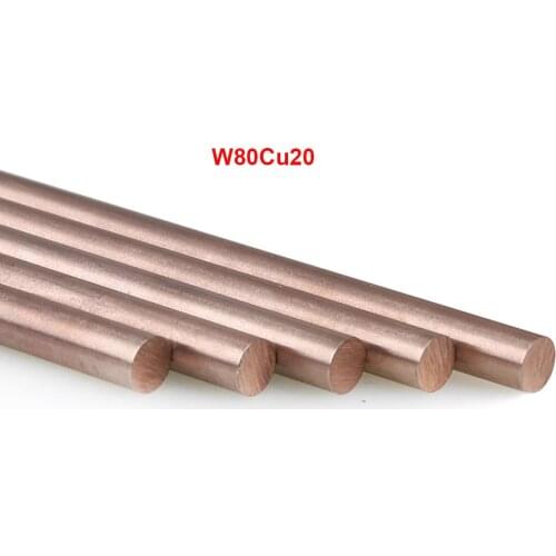 1pcs W80Cu20 Spot Welding Electrode Rod W80 Tungsten Copper Alloy Bar Length 200mm Diameter 2 to 8mm