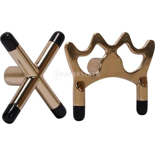 2 Pieces Anti-slip Billiard Snooker Pool Cue Bridge Head Cue Stick Holder Rest Short Spider + Cross