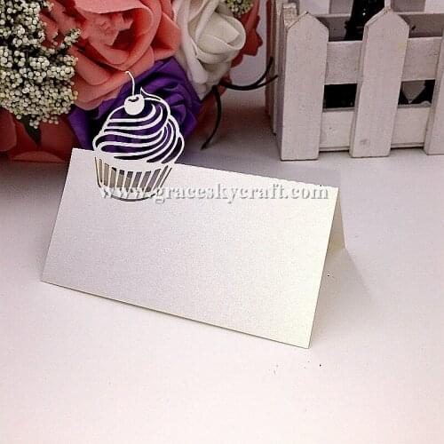 50pcs/lot free shipping laser cut Paper Birthday wedding Invitation Seat Name table Cards Cake design for party Decoration