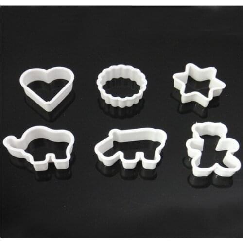 6pcs/lot Cookie Mold Plastic Fondant Mold Biscuit Cookie Cutter Cake Decoration Mold LB 530