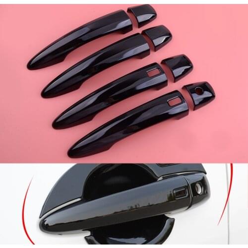 8Pcs/Set Gloss Black Car Exterior Door Handle Cover Trim Protector Cap Frame ABS Fit for Nissan Sylphy Sentra 2019 2020 2021