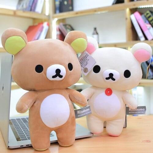 Anime Rilakkuma Cartoon Plush Doll Pendant Toy sFamily Decoration Cute Couple Bear Exquisite Gift For Girl