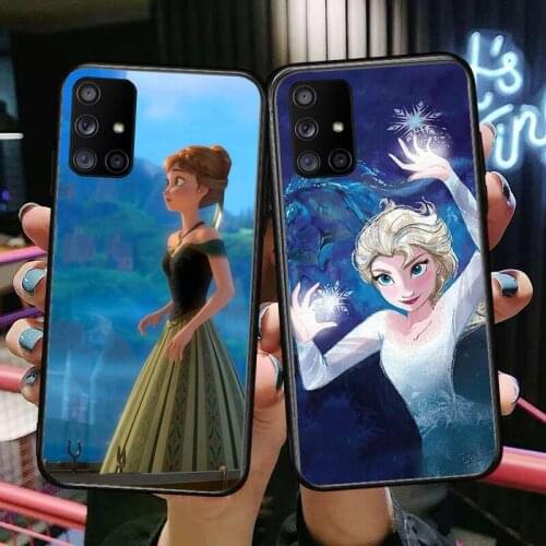 Anna from Frozen Phone Case Hull For Samsung Galaxy A50 A51 A71 A70 A52 A40 A30 A31 A80 A20E 5G S Black Shell Art Cell Cove