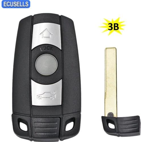 3 Button Remote Key Shell Case Smart Car Key Housing Uncut Blade for BMW 1 3 5 6 7 E Series M3 M5 X5 X3 Z3 Z4 E90 E91 E92 E60