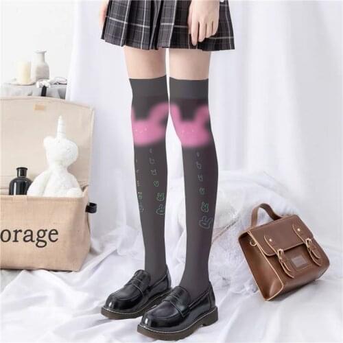 New Thigh High Over the Knee Stockings For Women Pink Rabbit Cute Lovely Grils Cosplay Two-Dimensional Kawaii Harajuku Stockings