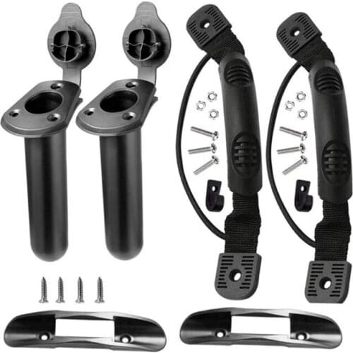 Kayak Fishing Rod Holder,Paddle Clips for Kayak and Boat Side Mount Carry Handle J Hook Fit for Boat and Fishing Tackle