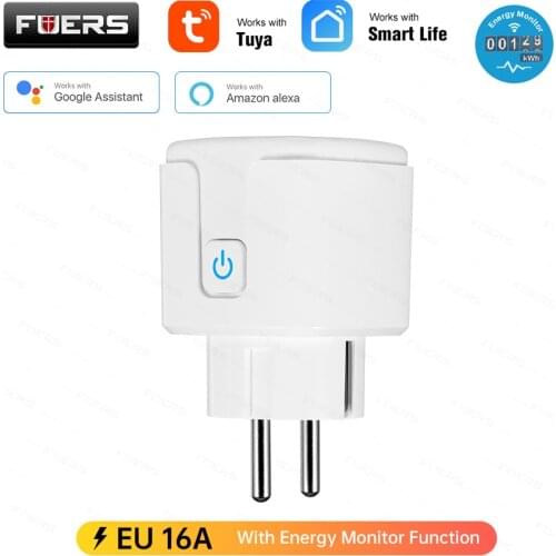 Fuers Smart Plug WiFi EU UK US Socket Power Monitor Timing Function Tuya SmartLife APP Control Works With Alexa Google Assistant