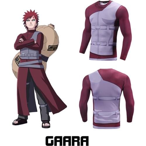 GAARA daily wear Tops Fitness Quick Dry Pant Tight 3D shirt Cosplay Costume Hot Anime Cosplay for casual