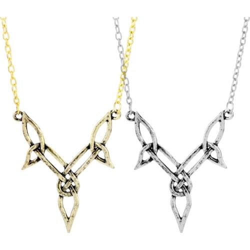 HANCHANG Vintage Accessories Celtics Choker Necklace Irish Knot Pendants Necklaces Elegant Jewelry collares