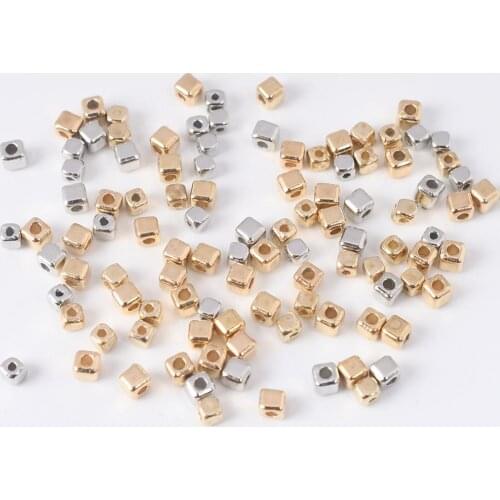 500pcs/lot CCB Plastic Square Seed Loose Bead Bulk Spacer Beads For DIY Bracelet Earrings Findings Jewelry Making Craft Supplies