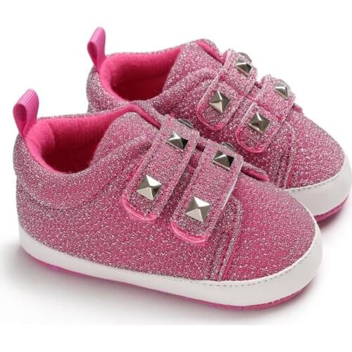 Summer Baby Girl Boy Breathable Anti-Slip Rivet Design Shoes Sneakers Toddler Soft Soled First Walkers 0-18M