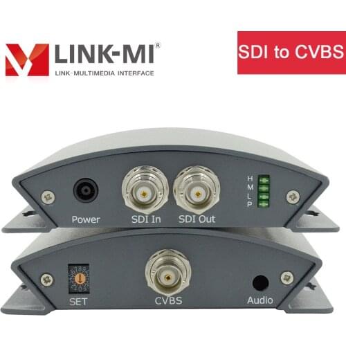 LINK-MI PSC01 SDI to CVBS Converter with SDI loop out Analog stereo audio output 3G/HD/SD SDI to CVBS/AV Adjustable resolution