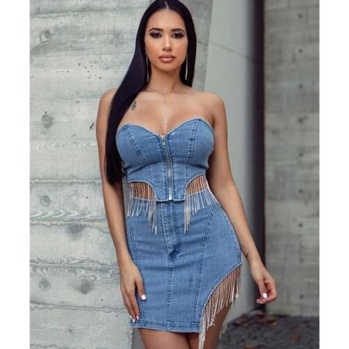 Ming Ming Xi Fashion Denim Dresses