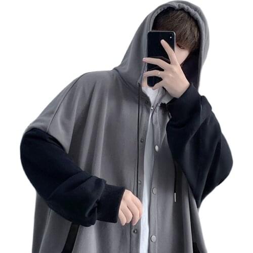 Men Hip Hop Streetwear Hooded Jacket Angel Dark Jacket Coat Harajuku Cotton Autumn Winter Jacket Outwear Zipper Bomber Coats
