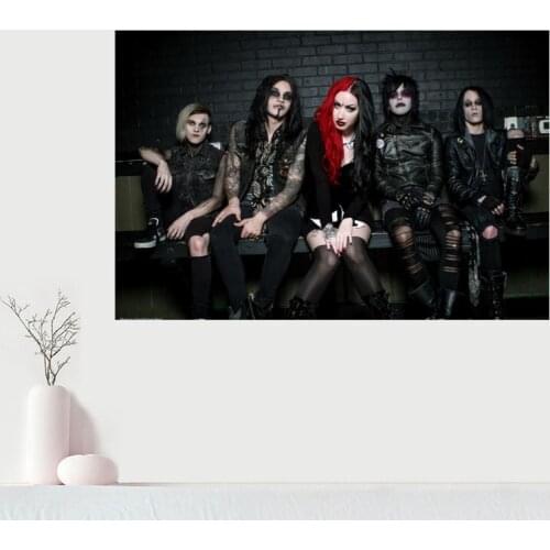 Custom High Quality Black Veil Brides Canvas Painting Wall Canvas Poster Cloth Print DIY Fabric Poster