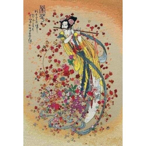 Chang'e counted 11CT 14CT 18CT 28CT light coffee aida Cross Stitch embroidery needlework Sets home decor