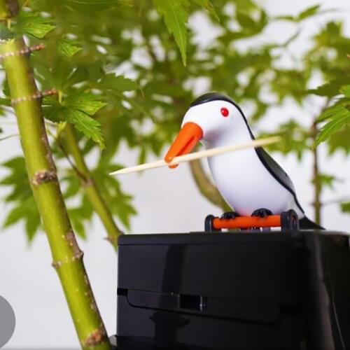 New Small Bird Automatic Toothpick Dispenser Toothpick Container Cute Table Decoration Ornament Kitchen Accessories Random Color