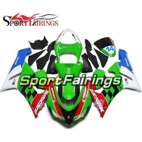 Motorcycle Fairings For Kawasaki Ninja ZX6R ZX-6R 636 Year 05 06 2005 2006 ABS Injection Fairing Kit Bodywork Cowling Green Red