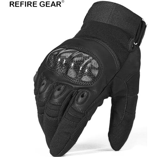 ReFire Gear Outdoor Winter Full Finger Cycling Gloves Men Anti-skid Paintball Ride Hiking Gloves Winter Camping Glove