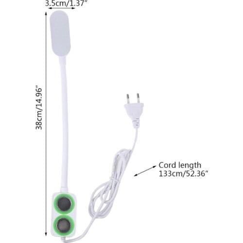 H7JF Touch Dimmable LED Light Magnetic Base Flexible Gooseneck for Metal Lathe Workbench Machinist EU Plug/US Plug