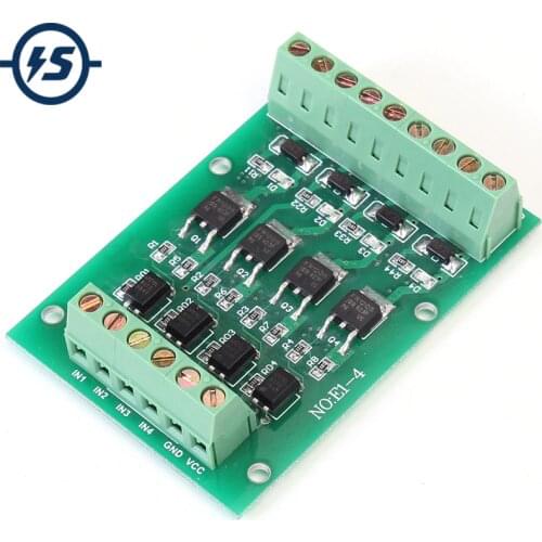 Optocoupler Isolation Relay Module 4 Channel FET Field-Effect Tube Module NMOS FR1205 DC 5-24V Solenoid Driver