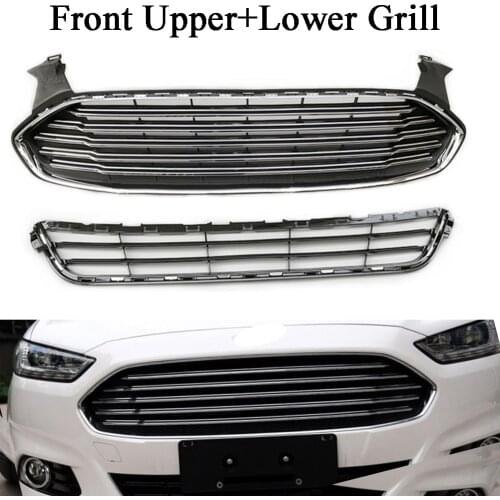 Car Front Bumper Grill Upper Lower Grille Fit For Ford Mendeo 2013 2014 2015 2016