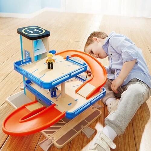 Baby boy assembled rail car, toy car parking lot model, childrens car suit combination,Children orbital assembled cars