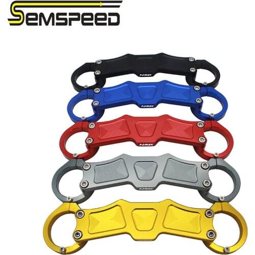 SEMSPEED New Motorcycle CNC Front Fork Suspension Shock Absorber Balance Bracket Bar For NMAX125 155 V2 2020 NMAX Logo Accessory