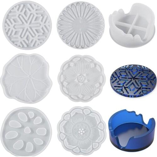 Silicone Lotus Coaster Holder Mold Resin Handmade DIY Jewelry Making Tool Crystal Epoxy Resin Mold Home Decorations