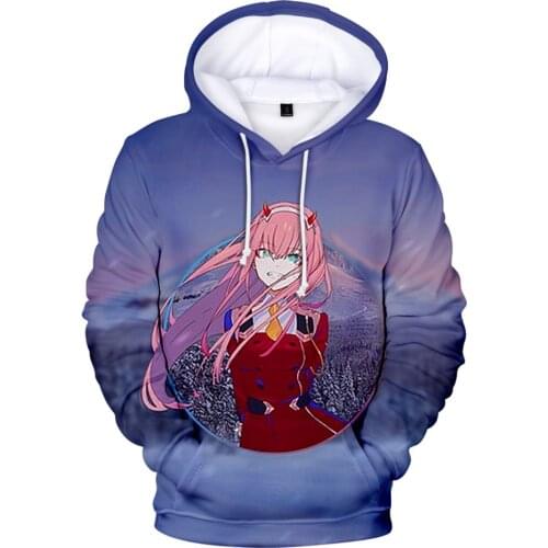 Cute Kawaii Funny 3D Print Men Women Children Anime Streetwear anime role play Darling In The Franxx 02 Zero Two hoodie