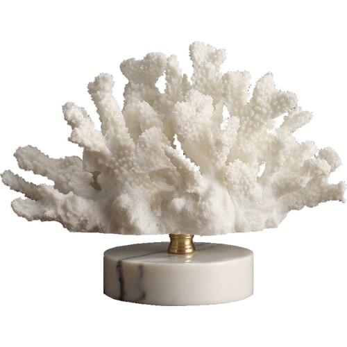 Nordic Ins Resin Coral Ornaments Art Home Livingroom Table Sculpture Crafts Fengshui Office Store Desktop Figurines Decoration
