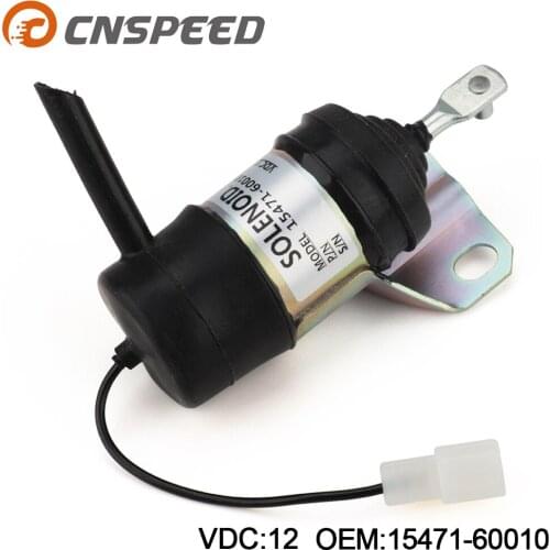 15471-60010 12v Stop Solenoid For Kubota 052600-100, 052600-1000 Fuel Shutoff Stop Solenoid