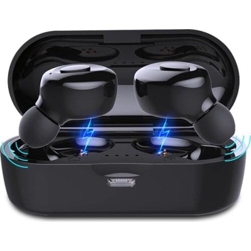 Mini TWS Wireless Bluetooth-compatible Waterproof In-Ear Stereo Earphone with Charge Box for Music Video Sport Earbuds Headphone