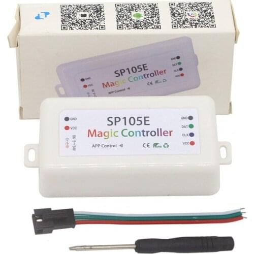 DC5-24V SP105E Magic Controller Bluetooth 2048 Pixels for WS2811 2812 2801 6803 6812 IC LED Strip Support IOS / Android APP