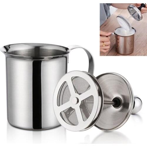 Manual Milk Frother Stainless Steel Handheld Coffee Milk Frothing Pitchers Milk Cream Foam Maker For Cappuccino Coffee Latte