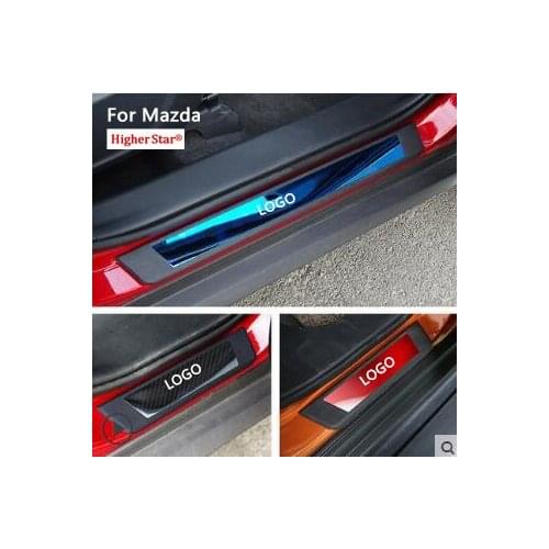 Higher star 4pcs door sills scuff protective plate,guard plate,pedal decorative plate for Mazda Atenza,Axela,CX-4,CX-5