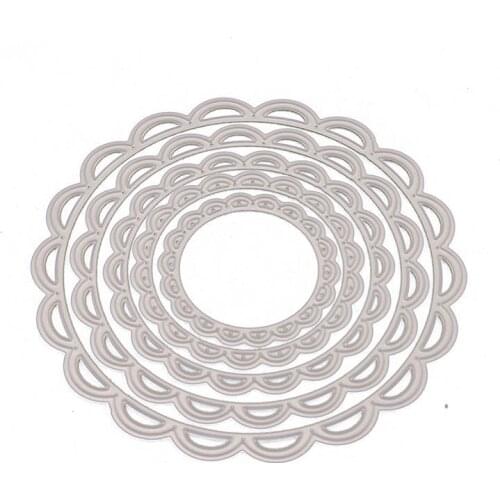 YINISE Metal Cutting Dies For Scrapbooking Stencils Wave Circle DIY Cut Album Paper Cards Making Embossing Die Cuts Cutter Mold