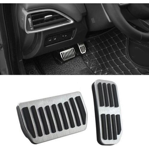 2pcs Car Gas Pedal Brake Pedal Cover For Jaguar XE XF F-PACE 2015-2018 Car Truck Parts Pad Aluminum Alloy Car Pedal Non Slip