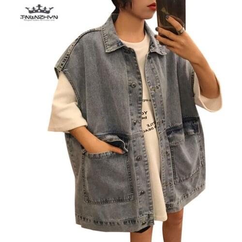 2019 popular summer Korean denim clothing vest female casual wild loose BF wind sleeveless women coat student cowboy vest jacket