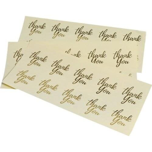 10packs/lot Transparent Love Hot Stamping Thank You Sticker Paper For The Person Who Helps You