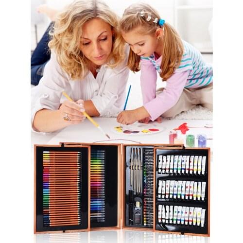 168pcs Kids Students Complete Drawing Kit Brushes Oil Pastel Painting Tools Kit