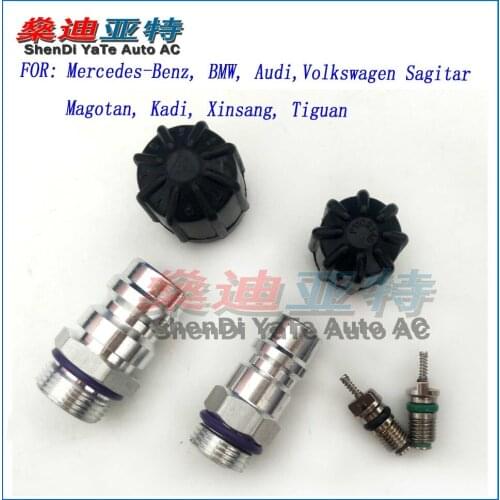 5 pairs)Auto air conditioning refrigeration filling valve,refrigerant filling valve seat for BMW Benz Sagitar Magotan Audi
