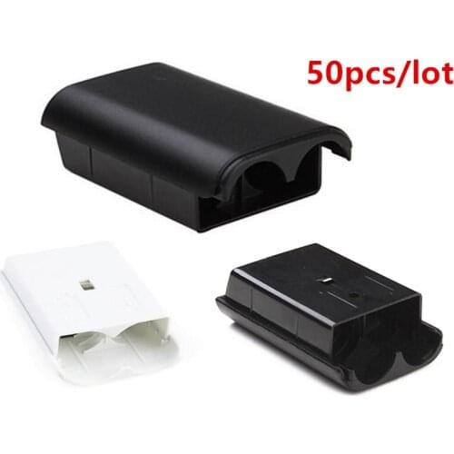 50PCS AA Battery compartment Pack Cover Shell Shield Holder Case Kit for Xbox 360 Wireless Controller Replacement Parts Repair