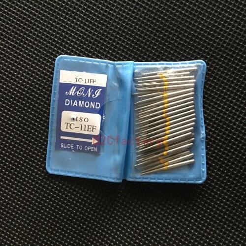 50PCS/bag TC11 EF Dental Diamond Drill Taper Conical End Burs Dental Burs High Speed Dental Handpiece